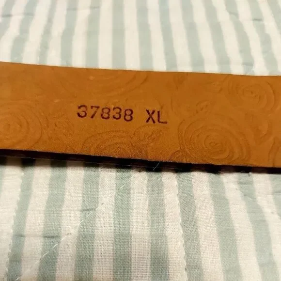 Purple on White Leather belt